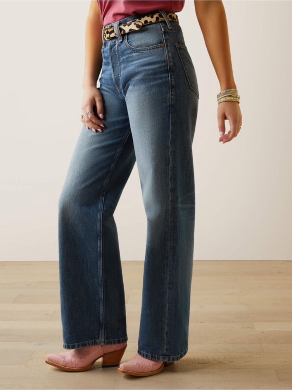 Ariat Women's Dark Blue Wide Leg Jeans